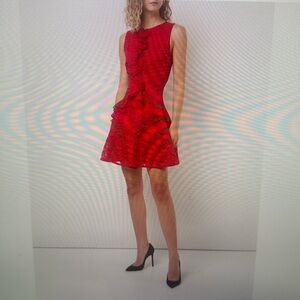 Zac Posen Lacey Aiden Red Dress